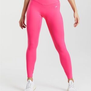 Gym Shark Pink Crossover Leggings